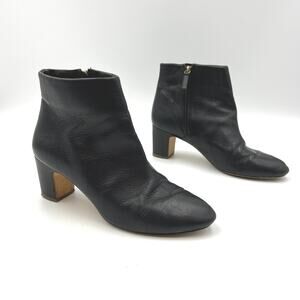 Rupert Sanderson Gracey Boots Black Leather Ankle Booties